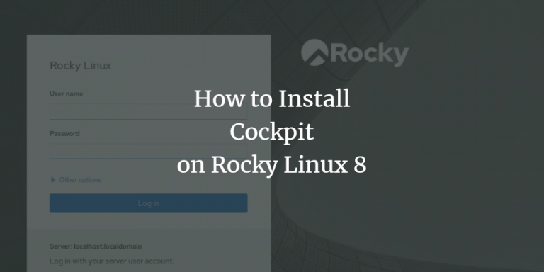 How to Install Cockpit on Rocky Linux 8 – VITUX