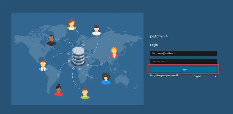 Debian'da PgAdmin 4 Nasıl Kurulur 8 Login to pgAdmin 4